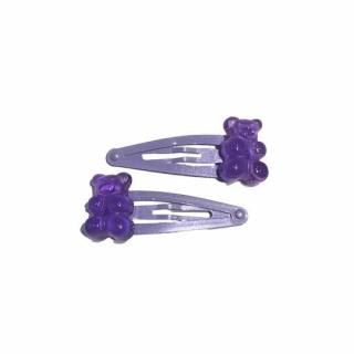 ں١Milk  Soda / Gummy Hair Clips / Purple