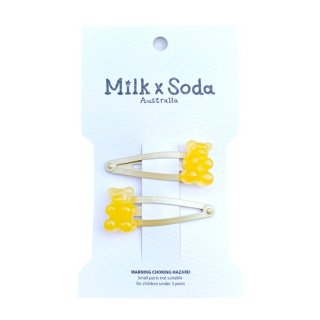 ں١Milk  Soda / Gummy Hair Clips / Yellow