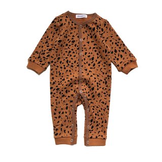 chocolatesoup / GEOMETRY SWEAT ROMPERS / MARBLE / CAMEL