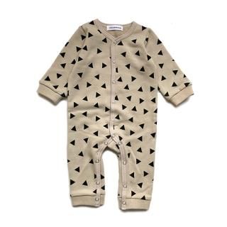 chocolatesoup / GEOMETRY SWEAT ROMPERS / TRIANGLE / BEIGE