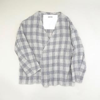 30%OFF!MOUN TEN. / linen check cardigan / sand