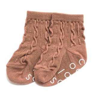 chocolatesoup / BABY CABLE SOX / CAMEL