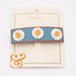 GRECH & Co. / Wide Bar Clip Flower /  Laguna 123