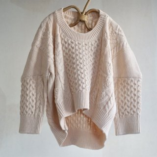 suess / Cocoon Cable Pullover / ecru