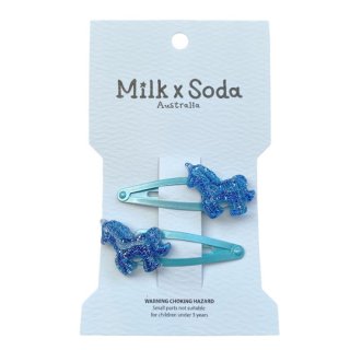 ں١Milk  Soda / UNICORN SNAP CLIP / BLUE