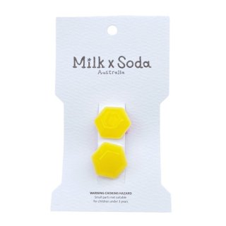 Milk ｘ Soda / JELLY STONE CLIP ON EARRINGS / YELLOW