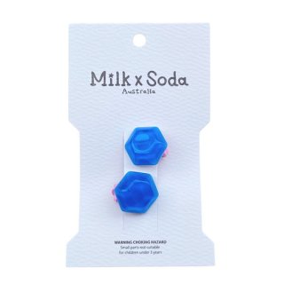 Milk ｘ Soda / JELLY STONE CLIP ON EARRINGS / BLUE