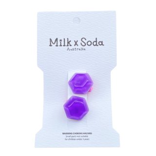 Milk ｘ Soda / JELLY STONE CLIP ON EARRINGS / PURPLE