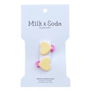 Milk ｘ Soda / SWEET HEART EARRINGS / YELLOW