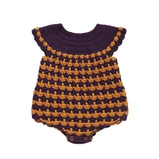 40%OFF!KalinkaKids / Marion Romper / Eggplant