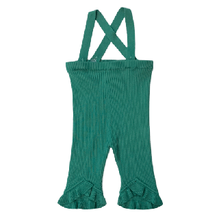 suess / Frilled Knit Unitard / green