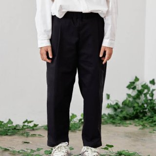 MOUN TEN. / re-nylon 1tuck pants / black / 110cm