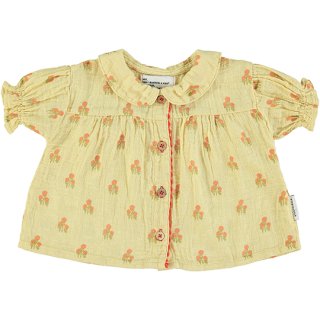 【40%OFF!】piupiuchick / peter pan collar blouse | light yellow w/ flowers / 12, 18, 24M