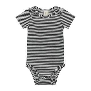 GRAY LABEL / Baby Onesie GOTS / Nearly Black - Cream