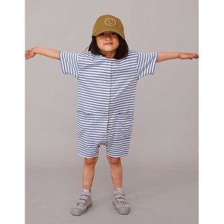 30%OFF!GRAY LABEL / Shortleg Overall GOTS / Lavender - Off White / 2-3Y