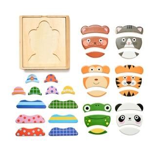 KIKKERLAND / Animal Mix Up! Wooden Puzzle