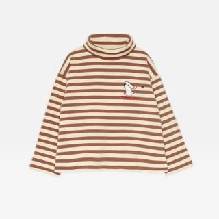 40%OFF!WEEKEND HOUSE KIDS / Dog stripes sweatshirt turtle neck / Sand / 2Y, 5/6Y, 7/8Y