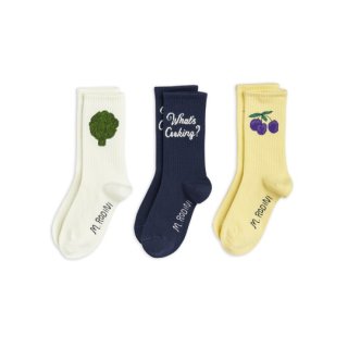 mini rodini / What's Cook Socks 3-pack / Multi