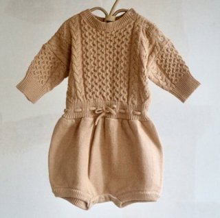 suess / Cable Rompers / mocha