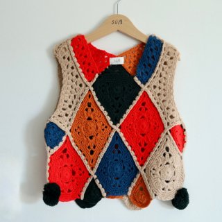suess / "Staind Glass" Hand Knitted Vest / Malti