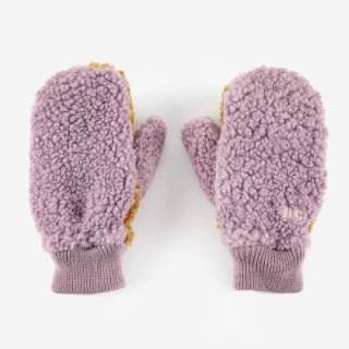 30%OFF!BOBO CHOSES AW23 / Sheepskin Color Block lavander gloves / DROP2