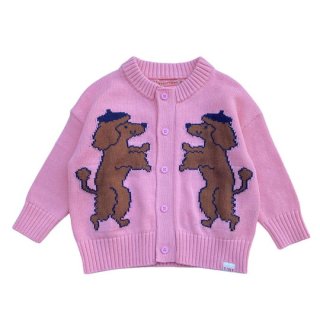 【40%OFF!】TINYCOTTONS AW23 / POODLE MOCKNECK CARDIGAN / pink / 8Y