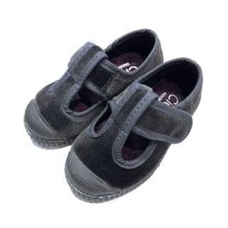 CIENTA / T-strap velour shoes / gray