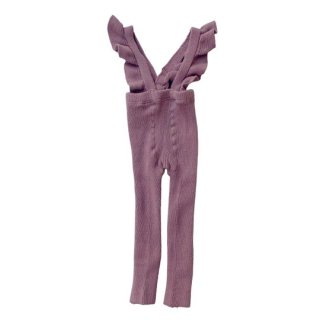 condor / Warm cotton leggings with flounced suspenders / 174