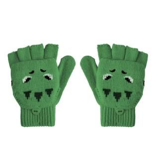 ں١ Rockahula Kids /  T-Rex Knitted Gloves 3-6 Years-GREEN