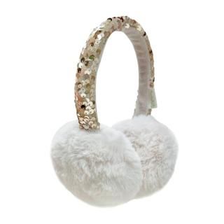 Rockahula Kids / Shimmer Sequin Earmuffs-IVORY