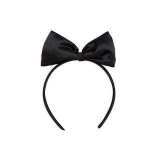 mini rodini / Bow satin headband / Black 99