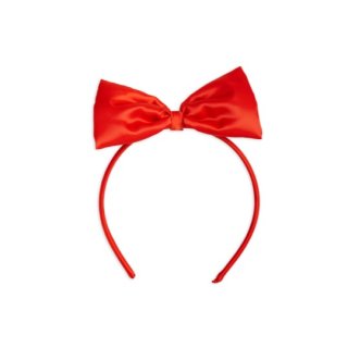 mini rodini / Bow satin headband / Red 42