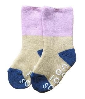 chocolatesoup / PILE MIDDLE SOCKS / PINK x BEIGE