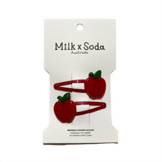Milk ｘ Soda / APPLE HAIR CLIP / RED