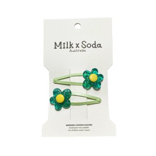 Milk  Soda / JUNI DAISY HAIR CLIP / GREEN