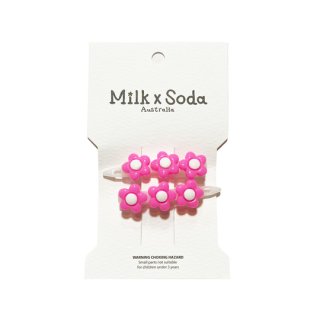 Milk  Soda / DAISY TRIO HAIR CLIP / PINK