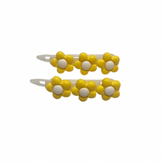 ں١Milk  Soda / DAISY TRIO HAIR CLIP / YELLOW