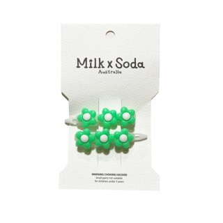 Milk ｘ Soda / DAISY TRIO HAIR CLIP / GREEN
