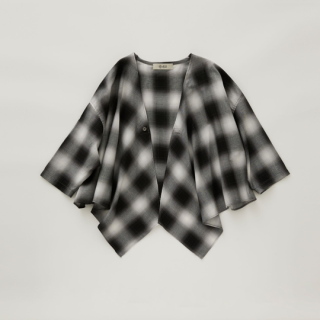 30%OFF!eLfinFolk / Ombre Check Cardigan / black check