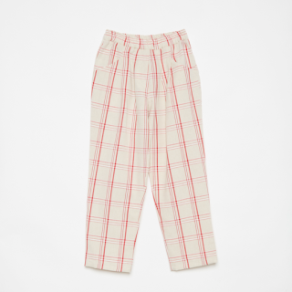 40%OFF!WEEKEND HOUSE KIDS / Things I like checks carrot pants / Red and sand