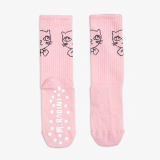 mini rodini / Cathletes antislip 1-pack socks / Pink 