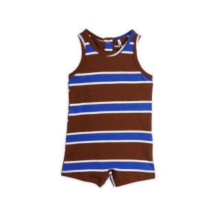 40%OFF!mini rodini / Stripe baby summersuit / Brown