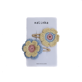 KalinkaKids / Flower Crochet Clip Set / Pineapple