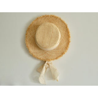 suess / Straw Hat with Italian Lace for Mama / natural
