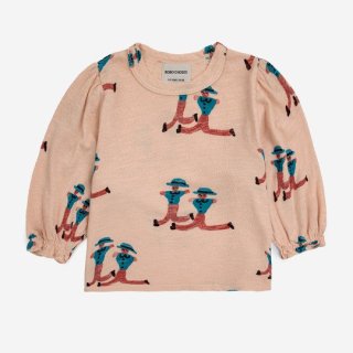 BOBO CHOSES SS24 / Dancing Giants all over puffed sleeves T-shirt / DROP2