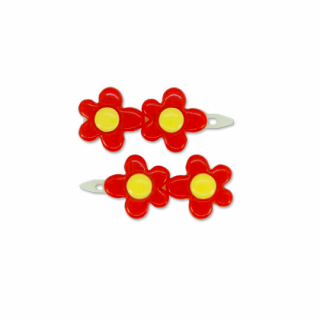 Milk  Soda / DOUBLE DAISY HAIR CLIP / RED  