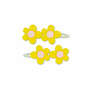 Milk  Soda / DOUBLE DAISY HAIR CLIP / YELLOW  