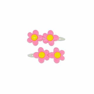 Milk  Soda / DOUBLE DAISY HAIR CLIP / PINK 