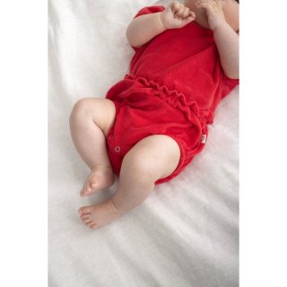 My Little Cozmo / Organic toweling baby romper / Pink Ruby