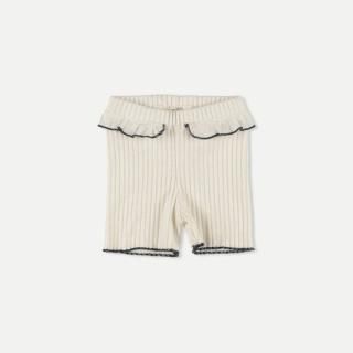 My Little Cozmo / Organic rib baby shorts / Ivory